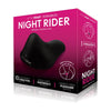 Introducing the WhipSmart Night Rider Silicone Rideable Vibrating Pad WS-200, a Rechargeable Clitoral, Vaginal, and Perineal Stimulator for Women in Stylish Black