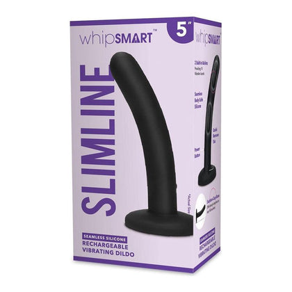 WhipSmart 5'' Slimline Rechargeable Vibrating Dildo - Model X1 - Ultimate Pleasure for Her, G-Spot Stimulation - Midnight Black