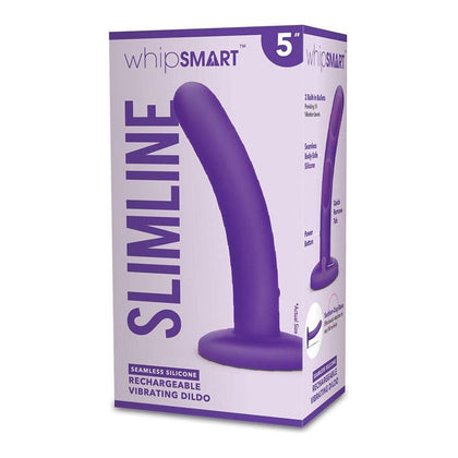 WhipSmart 5'' Slimline Rechargeable Vibrating Dildo - Model WS-5SVD01 - Unisex G-Spot and Prostate Stimulation - Jet Black