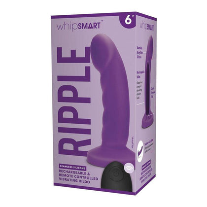 WhipSmart 6'' Ripple Rechargeable & Remote Controlled Vibrating Dildo - The Ultimate Pleasure Tool for Intense Internal Stimulation, Model RS-6, for All Genders, with Remote Control, USB Rechargeable, Waterproof, in Sensual Black