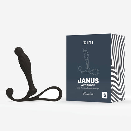 Introducing the Zini Janus Model 001 Anti Shock Precision Prostate Massager for Men: Black Sleek Small Prostate Massager