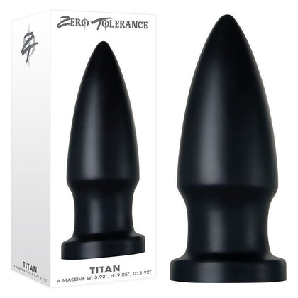 Zero Tolerance The Titan - Intense Pleasure Anal Plug for Advanced Players - Model ZT-AP-001 - Unisex - Deeply Satisfying Backdoor Stimulation - Midnight Black