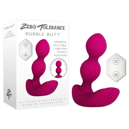 Zero Tolerance Inflatable Vibrating Butt Plug ZT-BB001 Unisex Anal Pleasure Toy - Pink