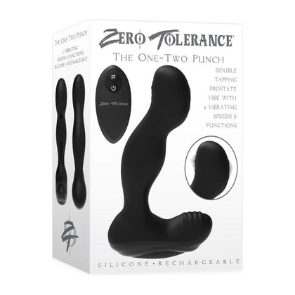 Zero Tolerance The One-Two Punch Prostate Pleaser - Model ZT-PT-001 - Intense Dual Stimulation for Men - Black - Adult Naughty Store