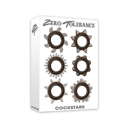 Zero Tolerance Cockstars 6-Piece Textured Cock Rings for Enhanced Pleasure - Male Genital Stimulation - Various Designs and Colors