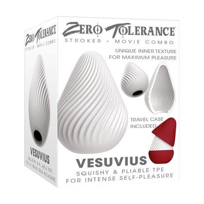 Zero Tolerance Vesuvius Volcano Shaped Stroker - Model VESUVIUS - Male Masturbation Sleeve for Explosive Pleasure - Red