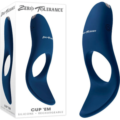 Zero Tolerance CUP 'EM Blue USB Rechargeable Vibrating Cock Ring - Ultimate Pleasure for Men