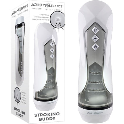 Zero Tolerance STROKING BUDDY USB Rechargeable Vibrating & Thrusting Stroker - Model ZT-1001 - Male Masturbator - Intense Pleasure - White