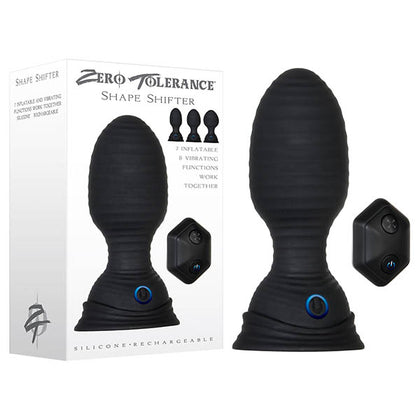 Zero Tolerance Shape Shifter Inflatable Butt Plug ZT-1010 Unisex Anal Pleasure Black