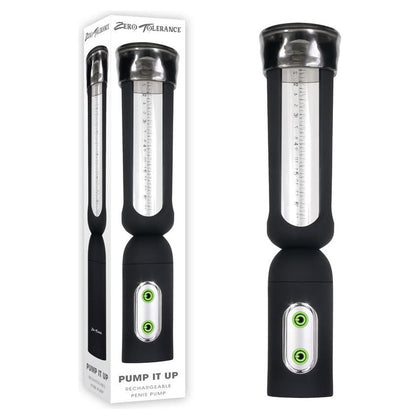 Zero Tolerance PUMP IT UP Deluxe Penis Pump - Model ZT-420 - Male Enhancement for Stronger Erections - Length and Girth Growth - Transparent Chamber - Rechargeable - Green