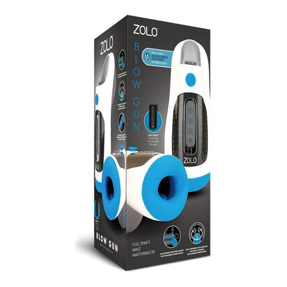 ZOLO Blow Gun Male Masturbator - Adjustable Suction Technology - Model ZBGM-01 - For Men - Full Shaft Stimulation - Black