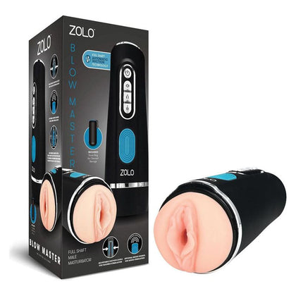 Zolo Blow Master Male Masturbator - Advanced Full Shaft Adjustable Suction Technology - Model ZBM-100 - For Men - Intense Pleasure for the Shaft - Deep Blue