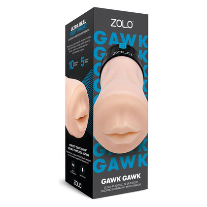 Zolo Gawk Gawk Ultra-Realistic Vibrating Blowjob Stroker | Model ZG-1001 | Male | Deep Throat Simulator | Black
