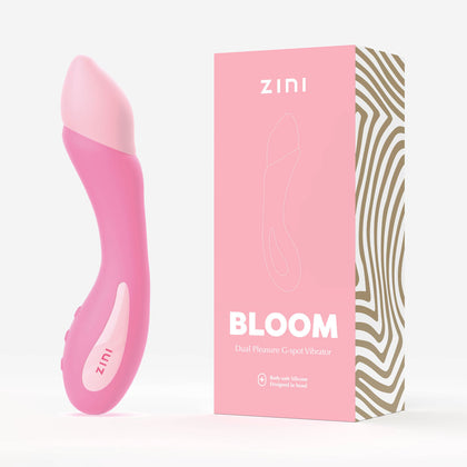 Introducing the Sophisticated Zini Bloom Cherry Blossom Dual Pleasure G-Spot Vibrator Model 18.2 for Women in Pink - Adult Naughty Store