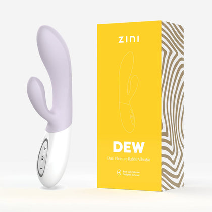 Introducing the Zini Dew Purple Hydrangea USB Rechargeable Rabbit Vibrator - Model No. 007 - Female G-Spot and Clitoral Stimulation - Adult Naughty Store